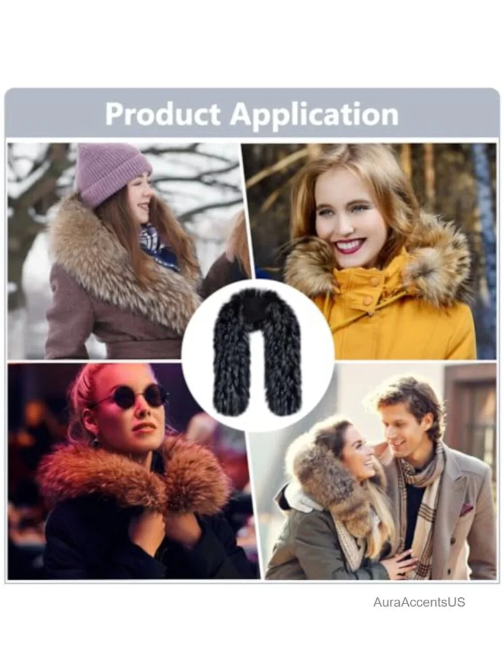 Faux Fur Collar Replacement for Coat Jacket Sewing Craft